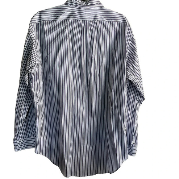 Ralph Lauren Custom Fit Long Sleeve Men’s Button up Shirt.  Purple/White Stripes - Picture 4 of 9